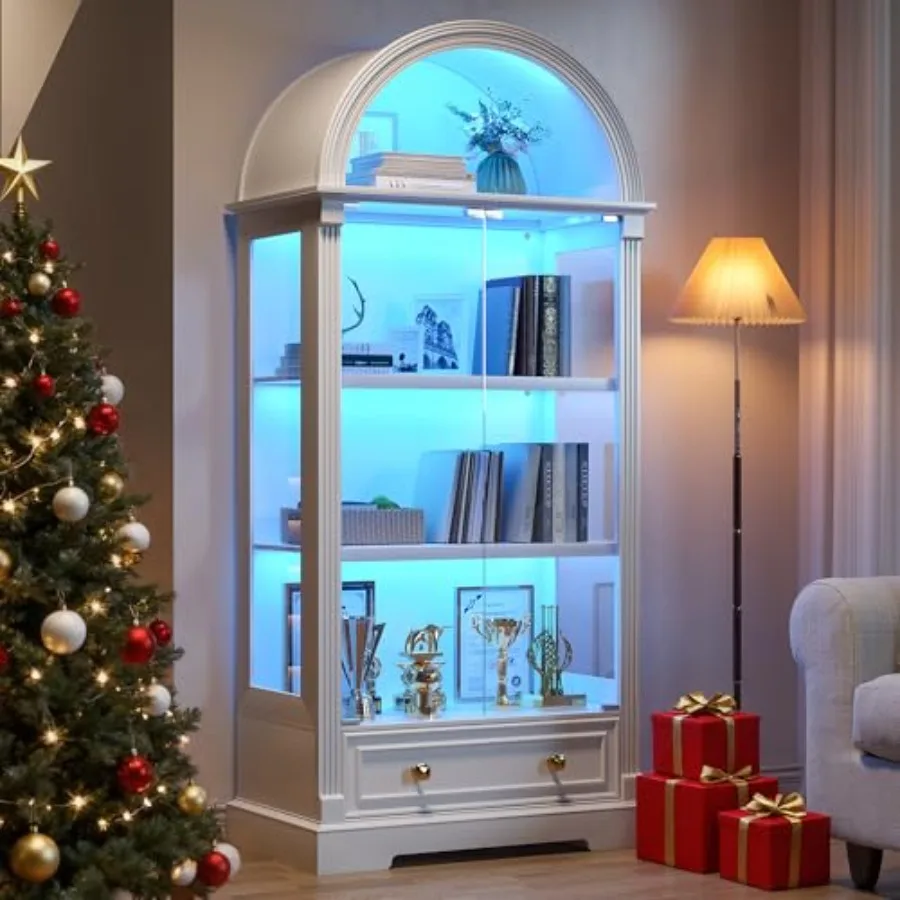 Glass Door Hinge - Curio Cabinet with Glass Doors LED