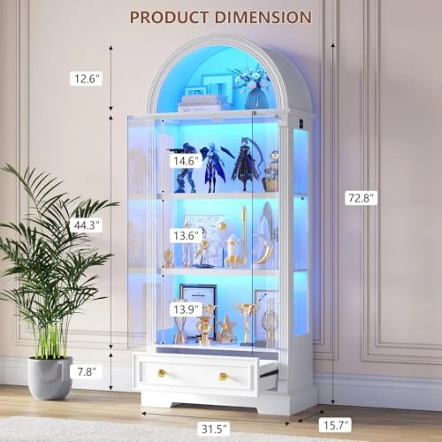 Curio Cabinet with Glass Doors - огляд і ціна Glass Door Hinge