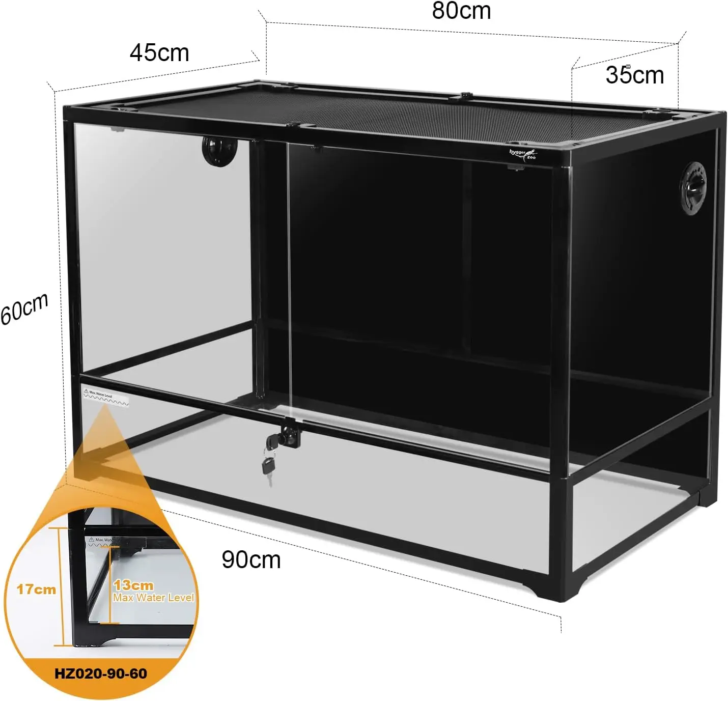 Glass Reptile Terrarium Front  - огляд і ціна Glass Door Hinge